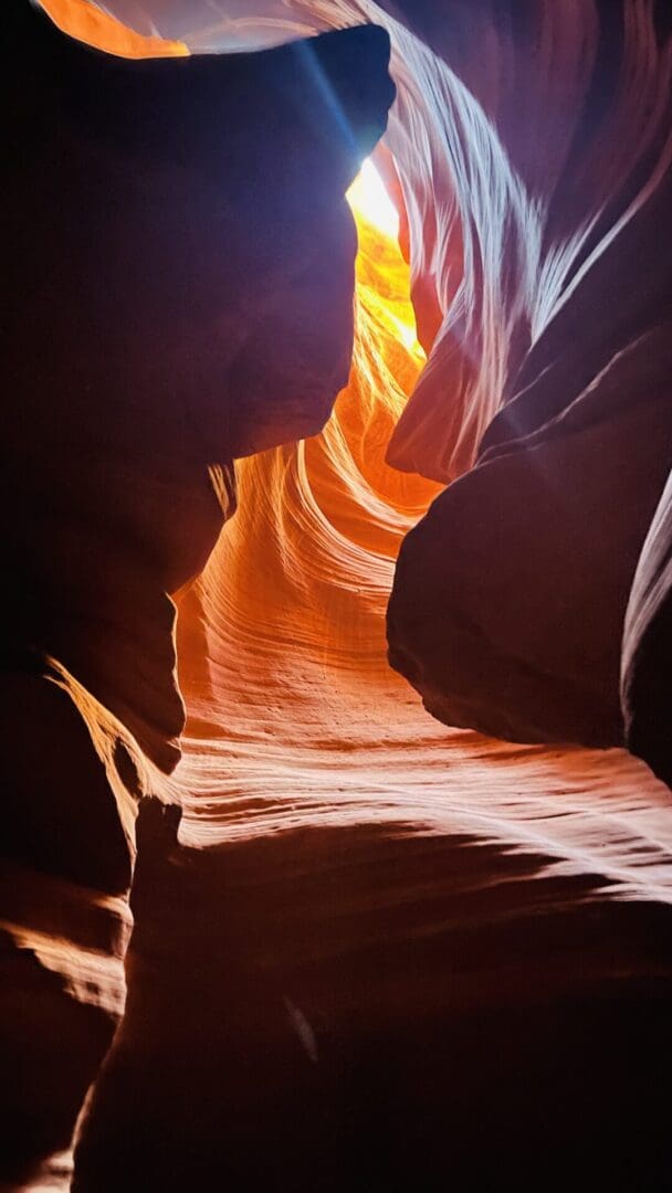 A picture of the inside of a canyon.