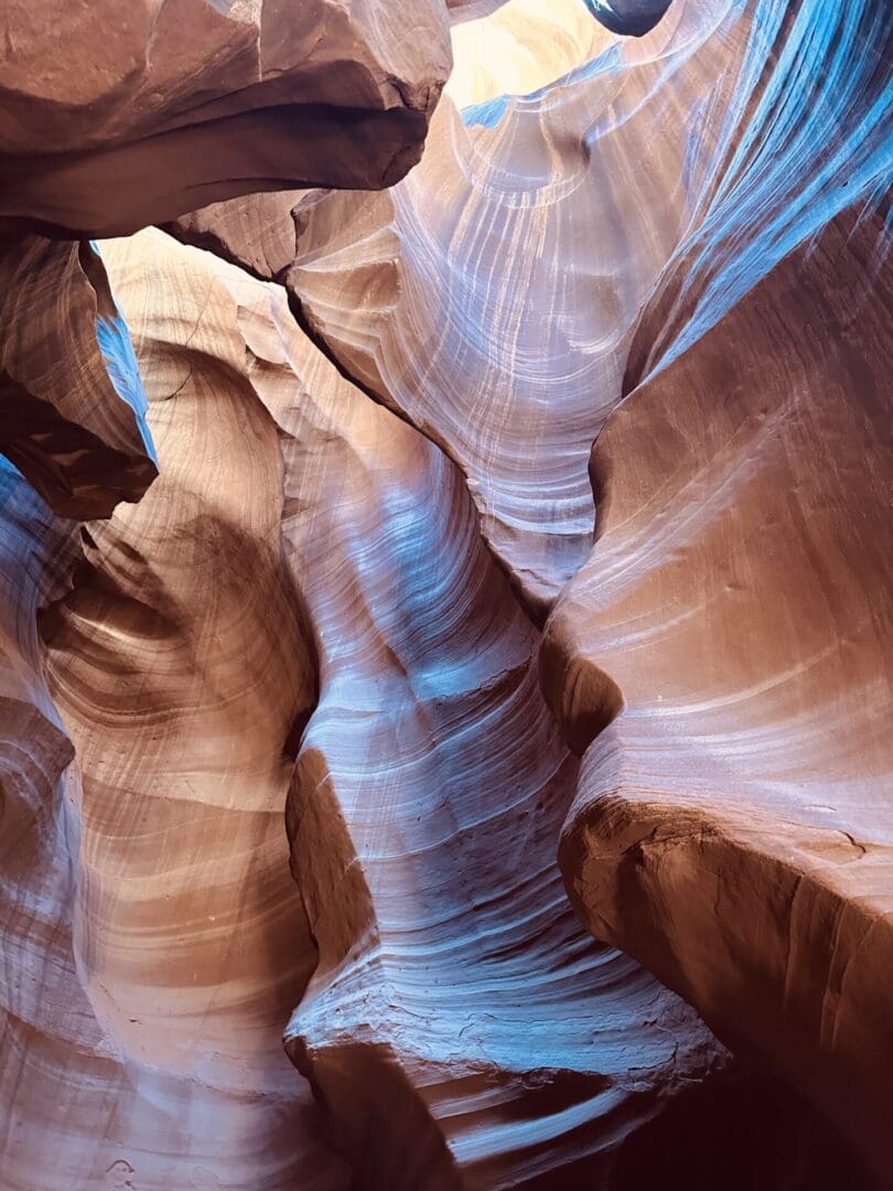 A close up of the inside of a cave